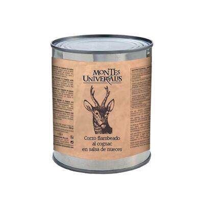 Roe deer flambéed with cognac in Montes Universales walnut sauce (800g)