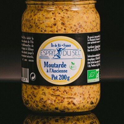 Moutarde ancienne BIO à la fleur de sel de l'Ile de Ré 200gr
