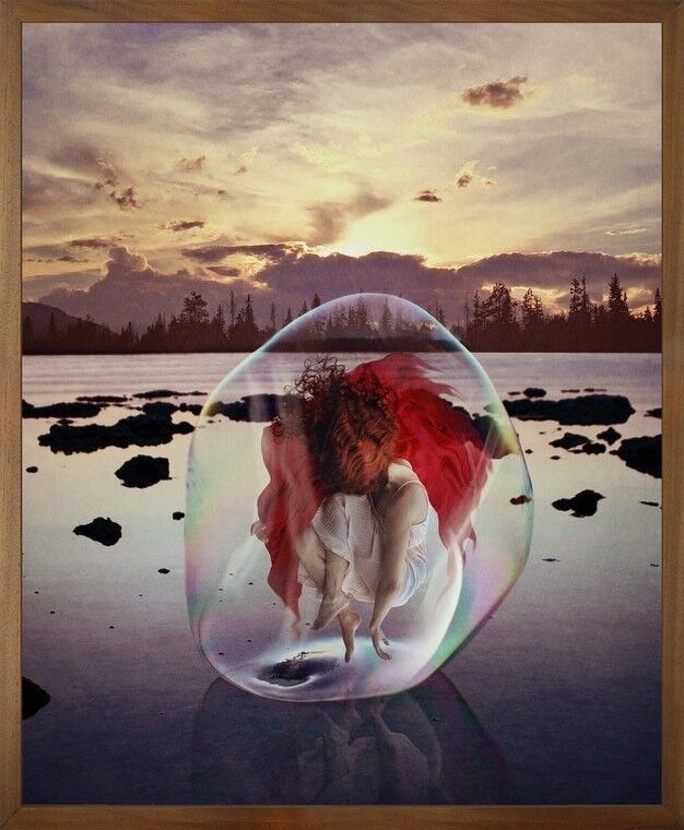 All I Loved I loved Alone Framed Printed Canvas - Large