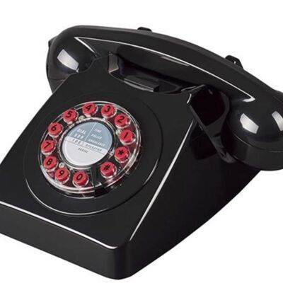 Telefono retrò 746 in nero