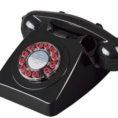 Retro 746 Telefon in Schwarz