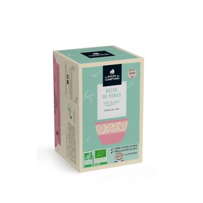 REINE DE DAMAS - White tea, rose petals - Fresh infusettes x 20