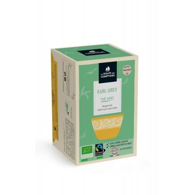 Grüner Tee EARL GREY - Bergamotte - Frische Aufgüsse x 20