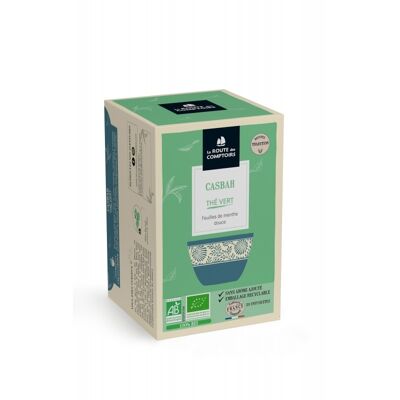 Thé vert CASBAH - Feuille de menthe douce -  Infusettes Fraicheur x 20