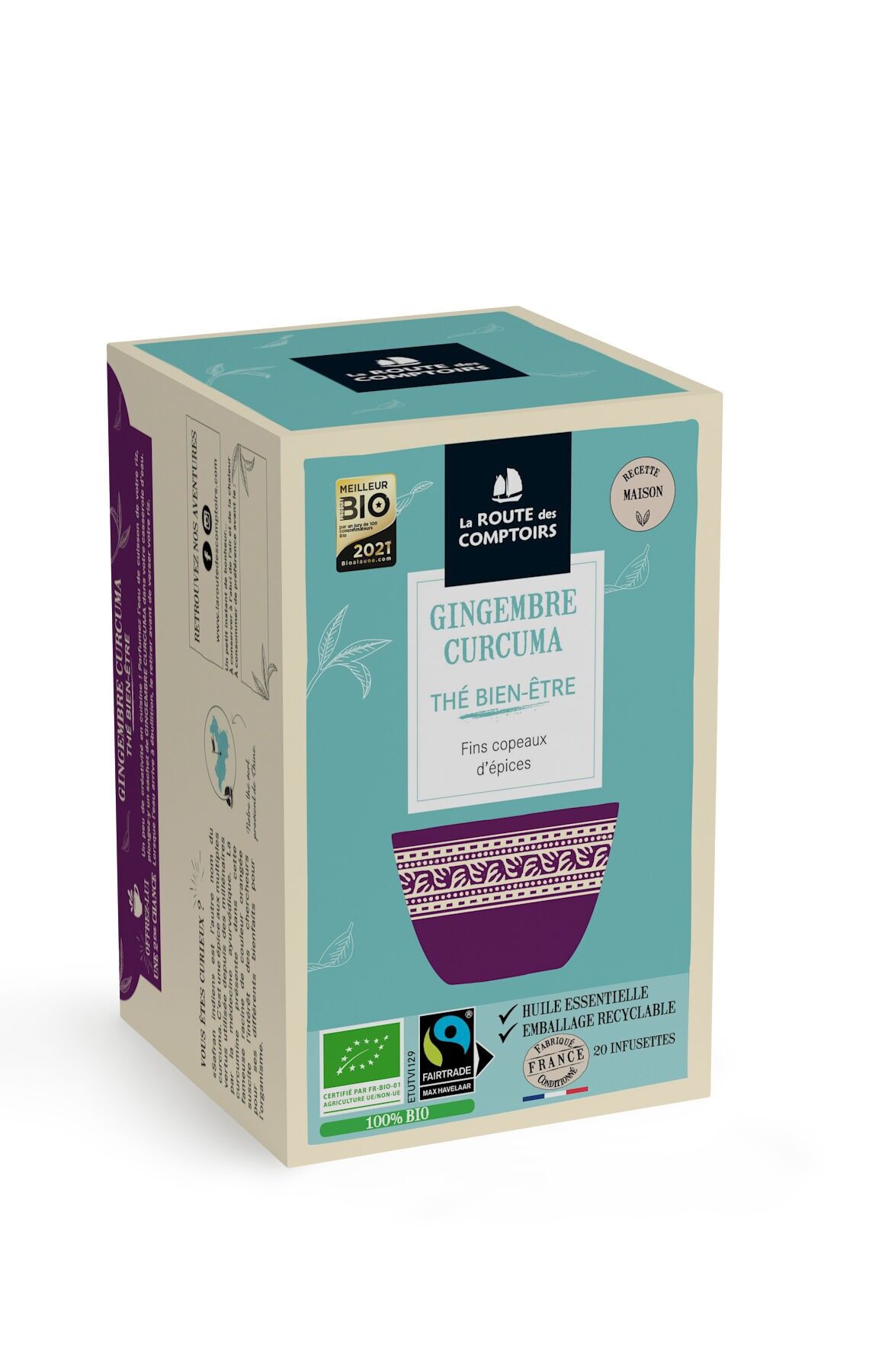 CÚRCUMA DE JENGIBRE - Jengibre y cúrcuma - Infusiones frescas x 20