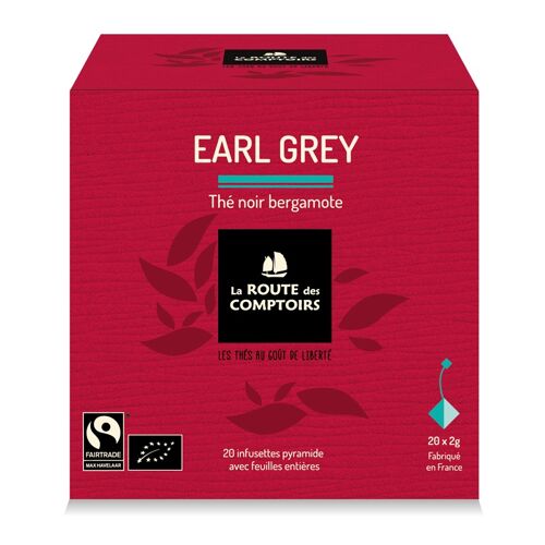 Thé Noir EARL GREY - Bergamote - Infusettes Pyramide x 20