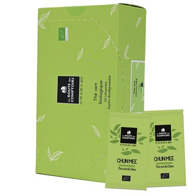 Thé vert CHUN MEE - Nature Chine - Distributeur 24 Coussinets Sur-Emballés