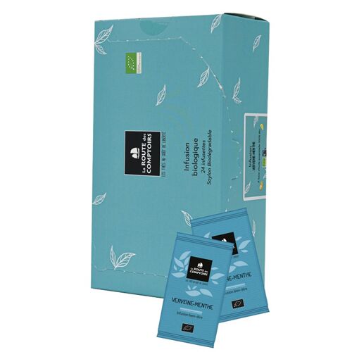 VERVEINE MENTHE - Herboristerie - Distributeur 24 Coussinets Sur-Emballés
