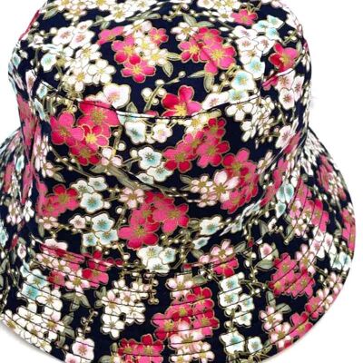 DOUBLE FACE HAT WITH FLORAL PATTERNS