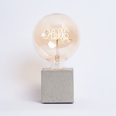 LAMPE HELLO - Béton Gris