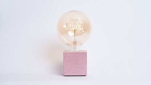 LAMPE HELLO - Béton Rose