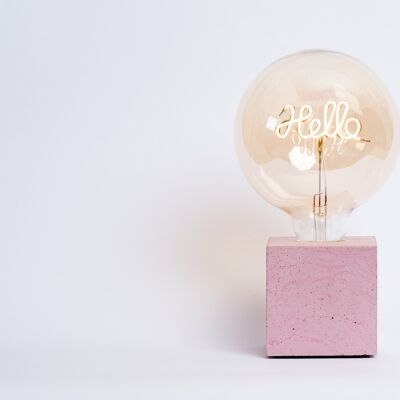 HELLO LAMP - Pink Concrete