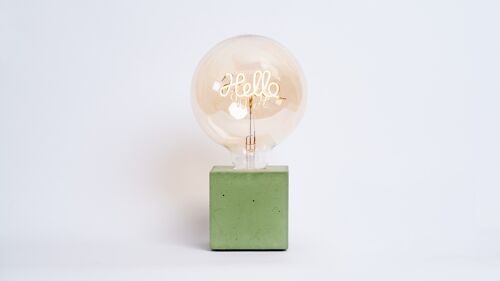 LAMPE HELLO - Béton Vert