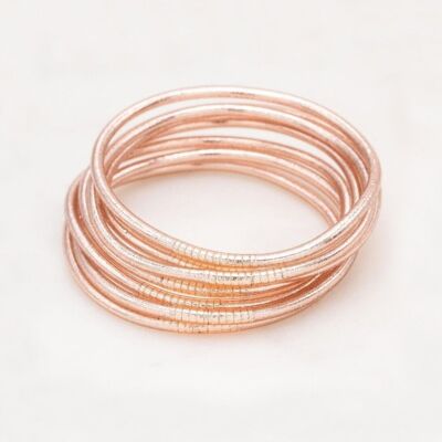 Brazalete budista fino sin mantra talla S -Champagne