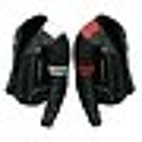 Mens Real Leather Jacket Biker Black Red & Black White Vintage Retro Cafe Racer - Black