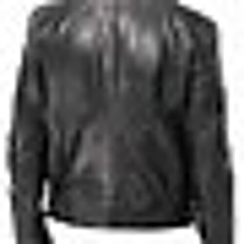 Mens Real Leather Jacket Biker Black and Brown Vintage Retro Cafe Racer - Black
