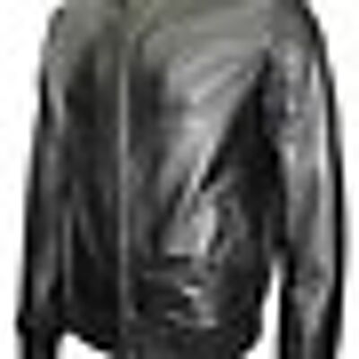 Chaqueta de cuero real para hombre Negro Vintage Retro Cafe Racer Cuero español suave