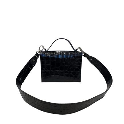 Handbag “Savory” medium – black reptile