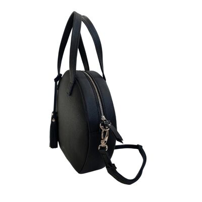 Handbag “Bergamot” – black texturised