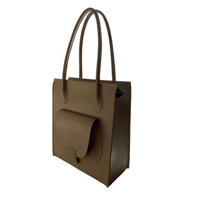 Handbag ”Almond” medium – creamy