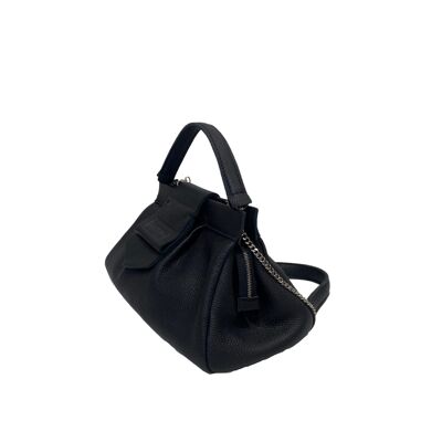 Handbag “Artichoke” – black texturised