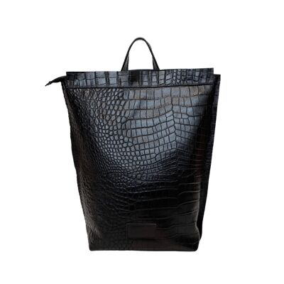 Backpack “Ginger” – black reptile