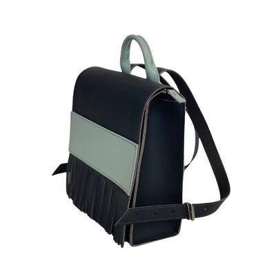 Backpack “Verbena” small – dark brown/mint green