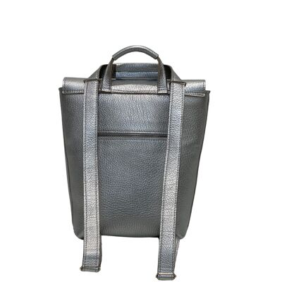 Backpack “Lucerne” – silver texturised