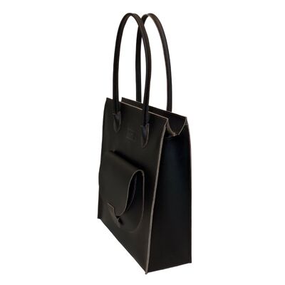 Handbag ”Almond” large – dark brown
