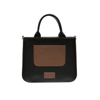 Handbag “Cacao” – dark brown/bronze