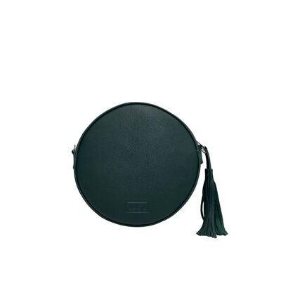 Cross body bag “Muscat” – dark green texturised/blue