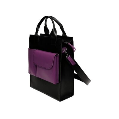 Handbag “Cumin” – black/purple details