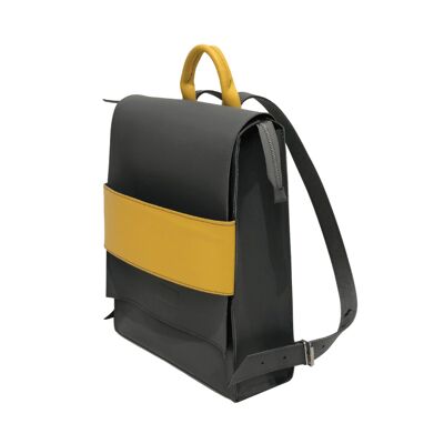 Backpack “Bilberry” – pilka/geltonos detalės