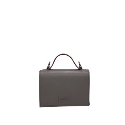 Handbag “Savory” – grey/red