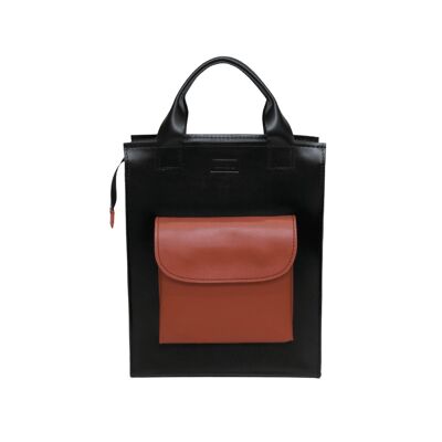Handbag “Cumin” – black/brown details