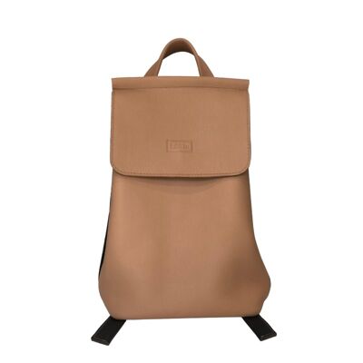 Backpack “Peppermint” – creamy/dark brown