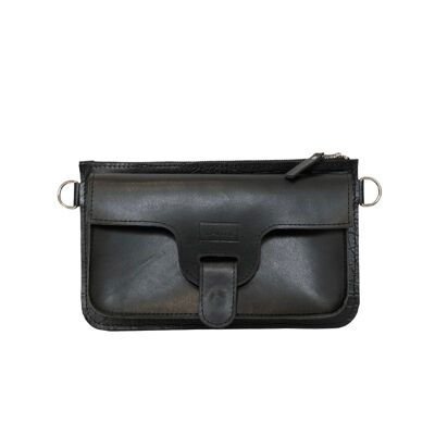 Bag “Marigold” medium – black/black reptile