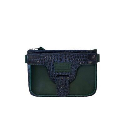 Mini bag “Marigold” – green/blue reptile