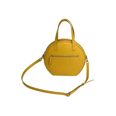 Handbag “Bergamot” – yellow/yellow snake details