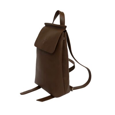 Backpack “Peppermint” – brown texturised