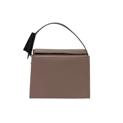 Handbag “Melissa” – dusty rose/grey reptile