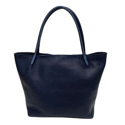 Tote bag “Windflower” – dark blue texturised
