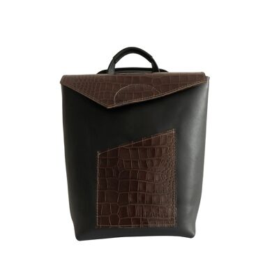 Backpack “Cardamom” – brown/brown reptile