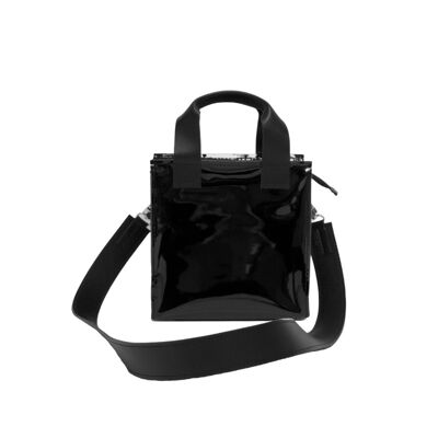 Handbag “Cumin” mini – black lacquered