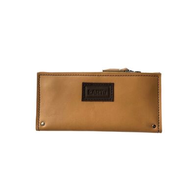 Wallet “Quickthorn” – natural brown/dark brown - Linen product bag