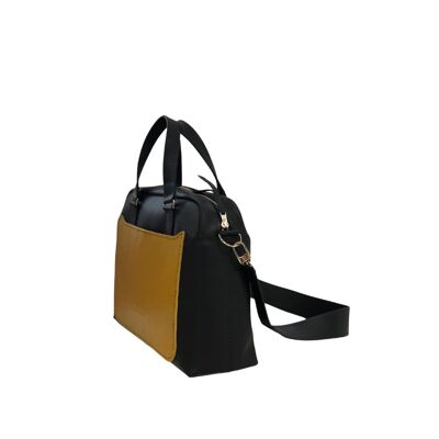 Handbag “Cypress” small – black/yellow