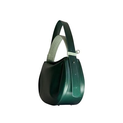 Handbag ”Iris” large – green/mint reptile details