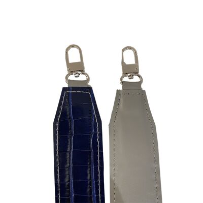 Mini bag “Marigold” – grey/blue reptile