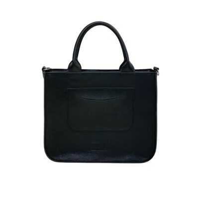 Handbag “Cacao” – black texturised