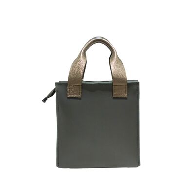 Handbag “Cumin” – light grey/darker silver/creamy